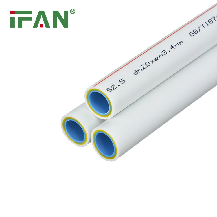 IFAN PPR Tube 20-125mm Health Hygiene Glass Fiber PN20/PN25 White Plastic PPR Pipe
