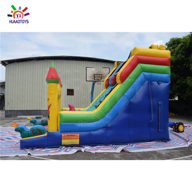 Factory Price Customized Cartoon Theme Toy Wet and Dry Slide Outdoor Inflatable Dry Slide for Kids