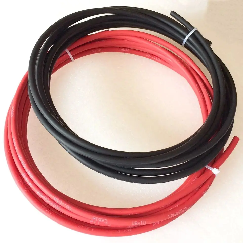 Solar Panel Extension Cable 10/6/4/2.5 mm2 16/14/12/10/8/6AWG DC Wire Copper Core PVC Insulated Electrical Power Cable
