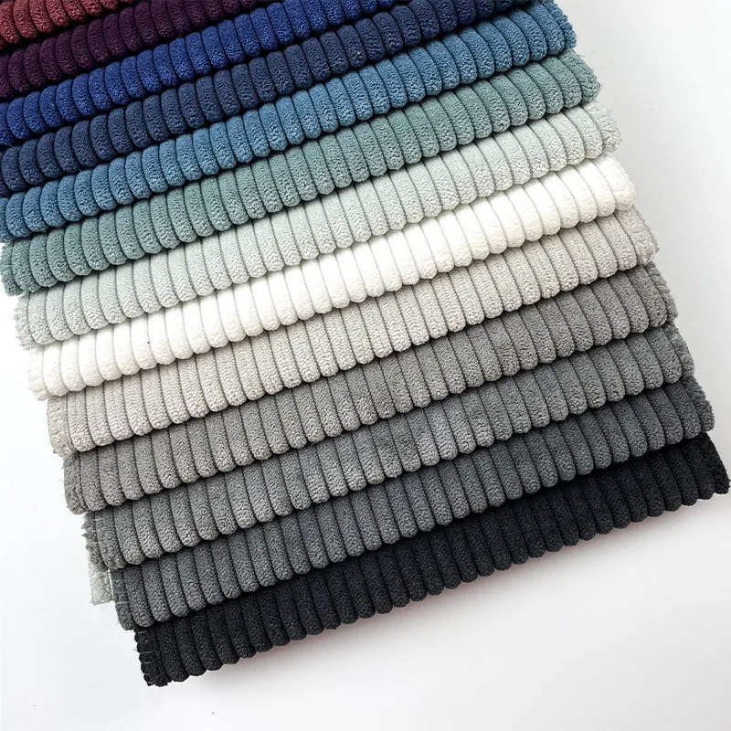 Factory Hot Sale Single Product 100 Polyester Corduroy Upholstery Fabric Elastic Elastane Corduroy Fabric for Sofa Furniture