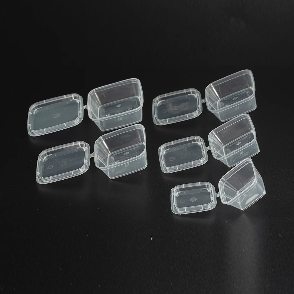Новые поступления 1 2 3 4 унции одноразовая прозрачная полипропиленовая порция Квадратный Контейнер для соуса пластиковая чашка с откидной крышкой