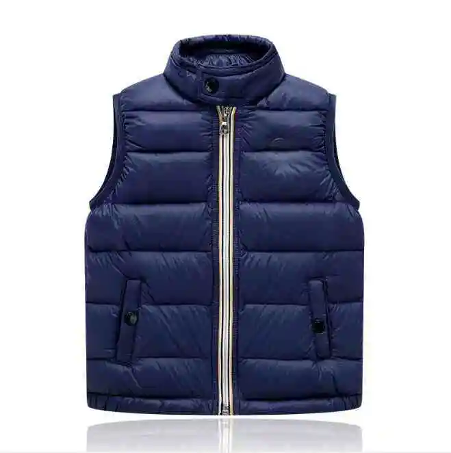 Осенне-зимний пуховой жилет для девочек, уличный теплый жилет, детская одежда в европейском и американском стиле, оптовая продажа