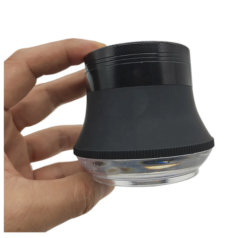 62mm  4 layer Plastic Zinc Herb Grinder Custom Logo Tobacco  Grinder