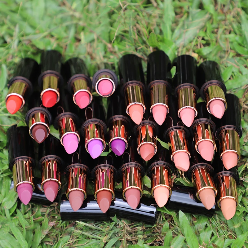 Ochain Lipsticks Customized Cosmetic OEM Vegan Wholesale Makeup Custom Lipstick 24 Colors Matte Lipstick Private Label