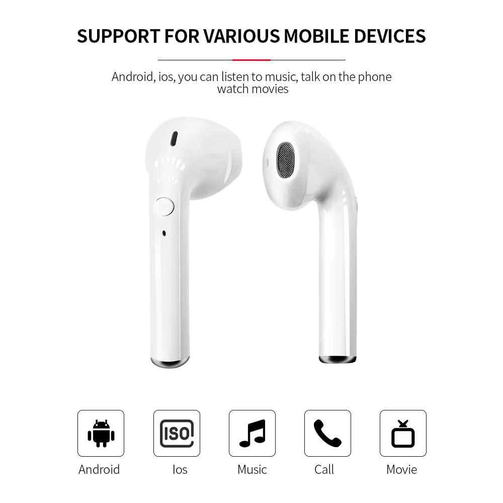 i9s TWS Blueteeth 5.0 Earphone True Wireless Earbuds Headset Blueteeth Headphones With Mic Stereo Eirpods Charger Box For Xiomi