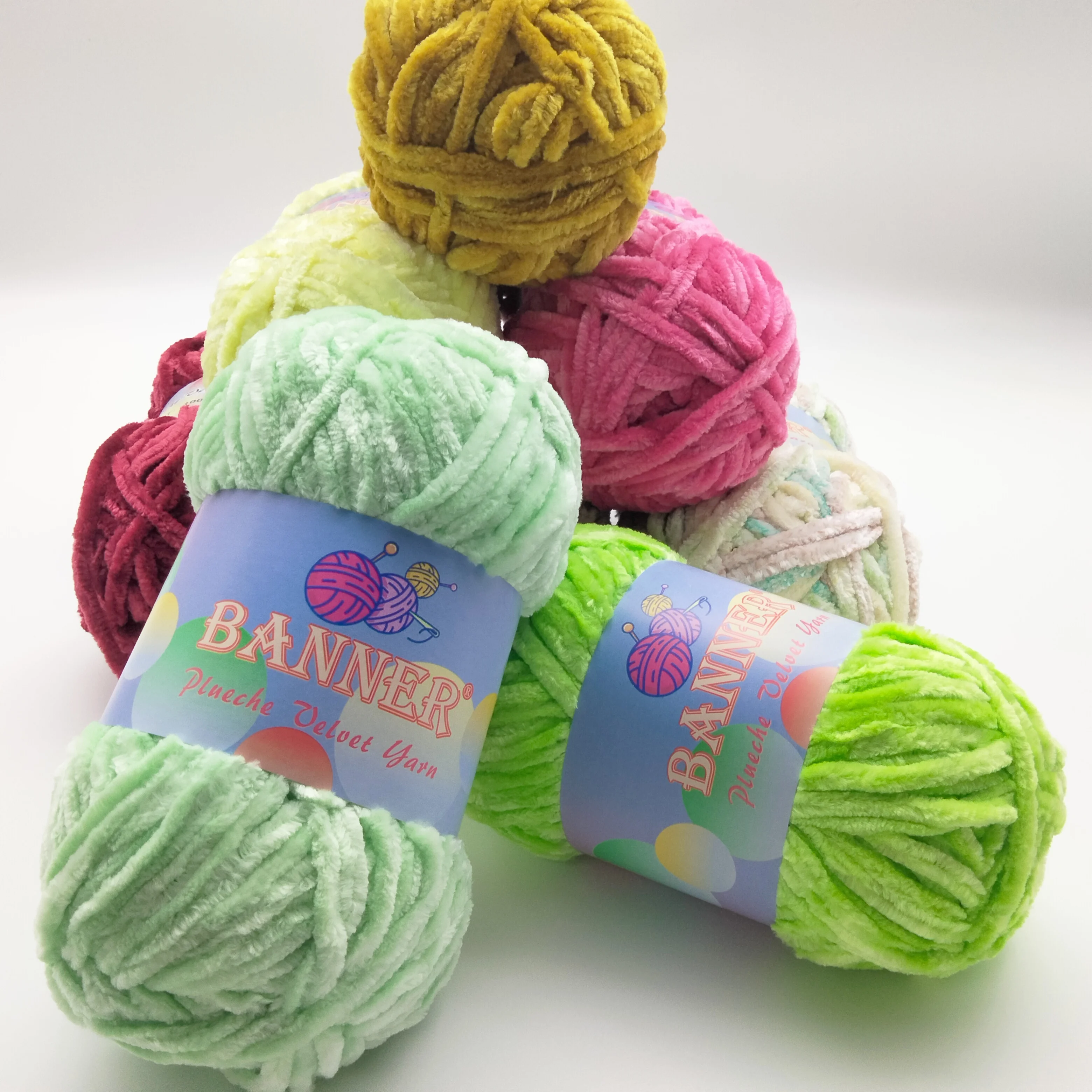 Hand Bag blanket Crochet Yarn 6mm fil  Acrylic Velvet chenille thick yarn Jumbo Chenille Yarn Chunky