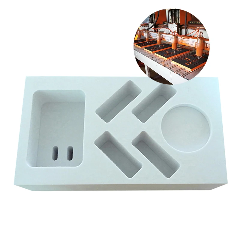 2024 Factory custom White Expandable Polyethylene packaging EVA foam insert for box respirator Inner Support Gift Box tool tray