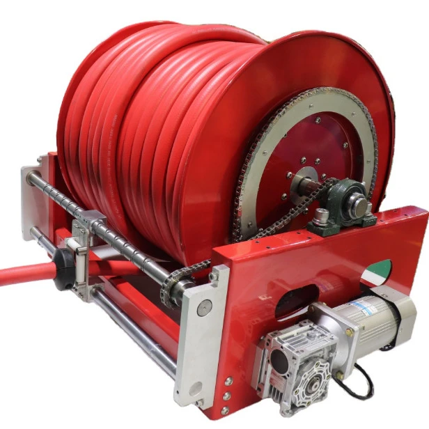 12V 24V electric motor hose reel 50m 100m large  cable reel drum retractable driven rewind pipe reel
