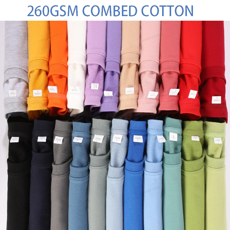 Wholesale Custom Plain Cotton Spandex Pullover Crewneck French Terry White Men Sweatshirt Top Hoodies