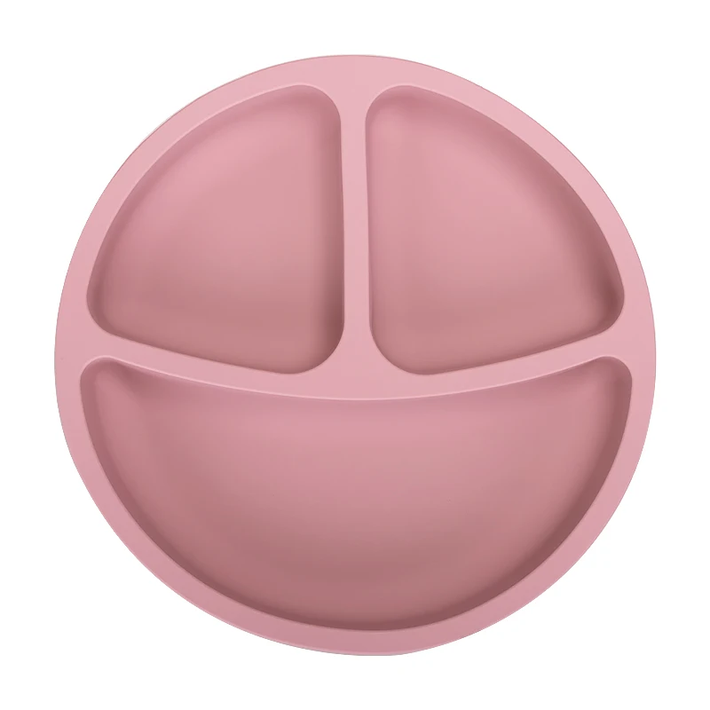 Baby Safe Silicone Dining Plate Solid Cute Cartoon Children Dishes Suction Toddle Training Tableware Kids Feeding Bowls
