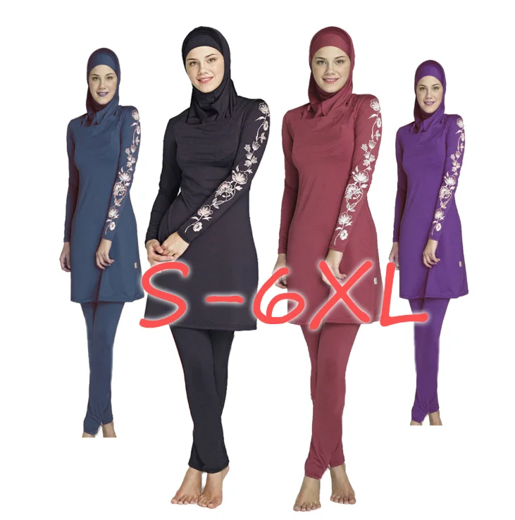 Wholesale Low Quantity Woman Bath Swim Suit Islamic Hijab Muslimah Swimwear Swimsuits