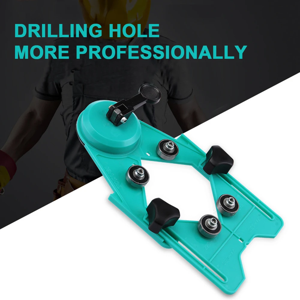 Adjustable 4-83mm Tile Drill Bit Tile Glass Hole Saw Core Bit Guide Vacuum Base Sucker Opening Hole Locator