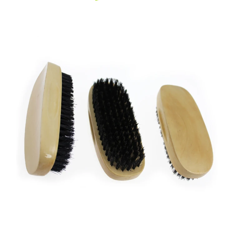 Double Sided Shoe Care Dauber Animal Hair Shoe Brush 100% Natural Custom Design Durable Wooden Brush Horse Hair Woodsons Kingway