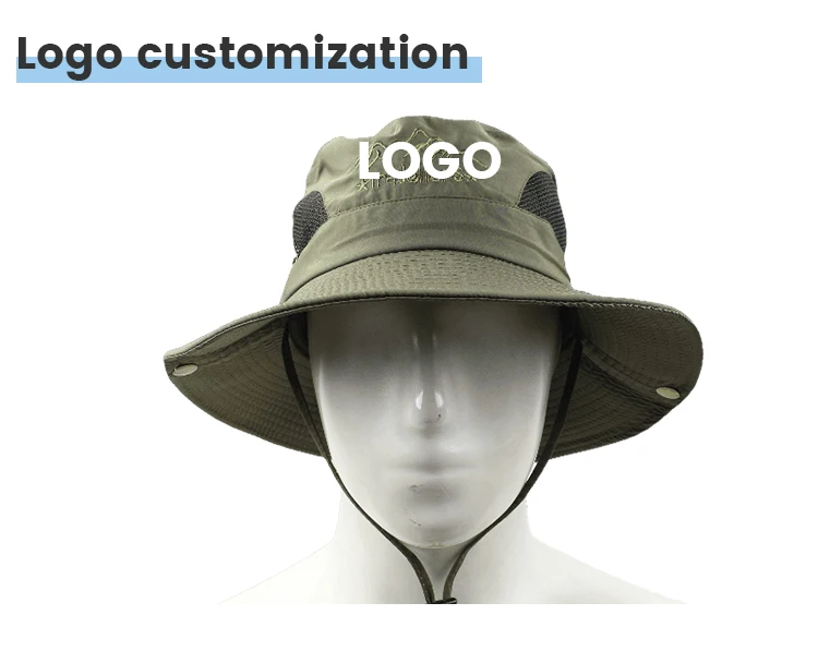 Straw Hats Outdoor Bucket Hat Fishing Camping Bush Walking Foldable Hat Wholesale Beach Fishing Printed Evergrowing