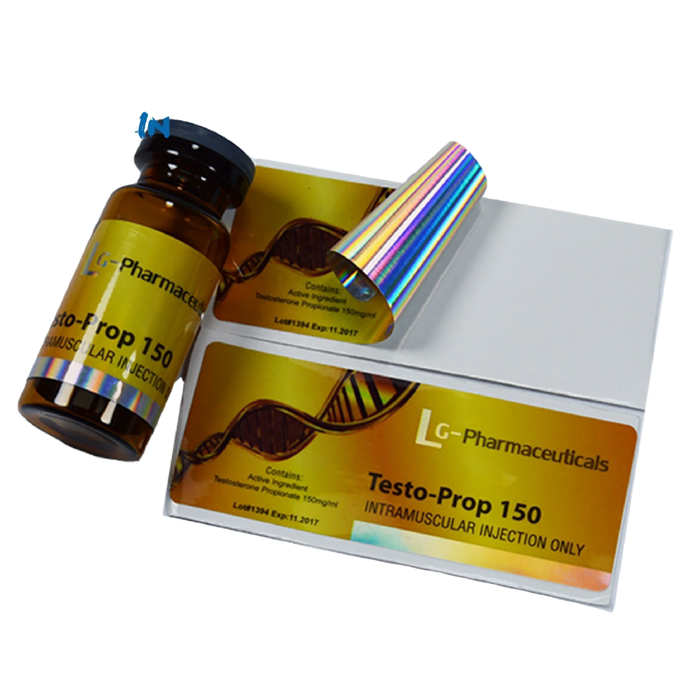 Free Design Medicine Steroid Laser Hologram Vial Label