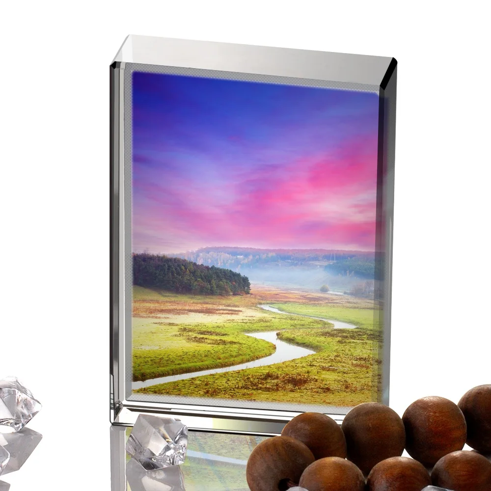 sunmeta company supply blank sublimation crystal trophy sublimation crystal phone frame