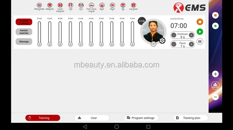 ems training operation fitness suit weight loss muscular xbody ems training suit xbody ems fitness machine