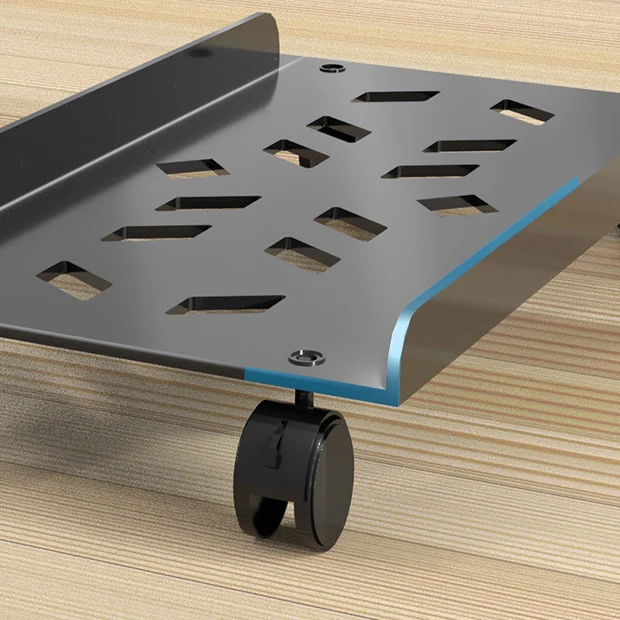 Computer Mainframe Bracket Desktop Mainframe Frame with Pulley Main Frame Metal Heat Dissipation Computer Case Bracket