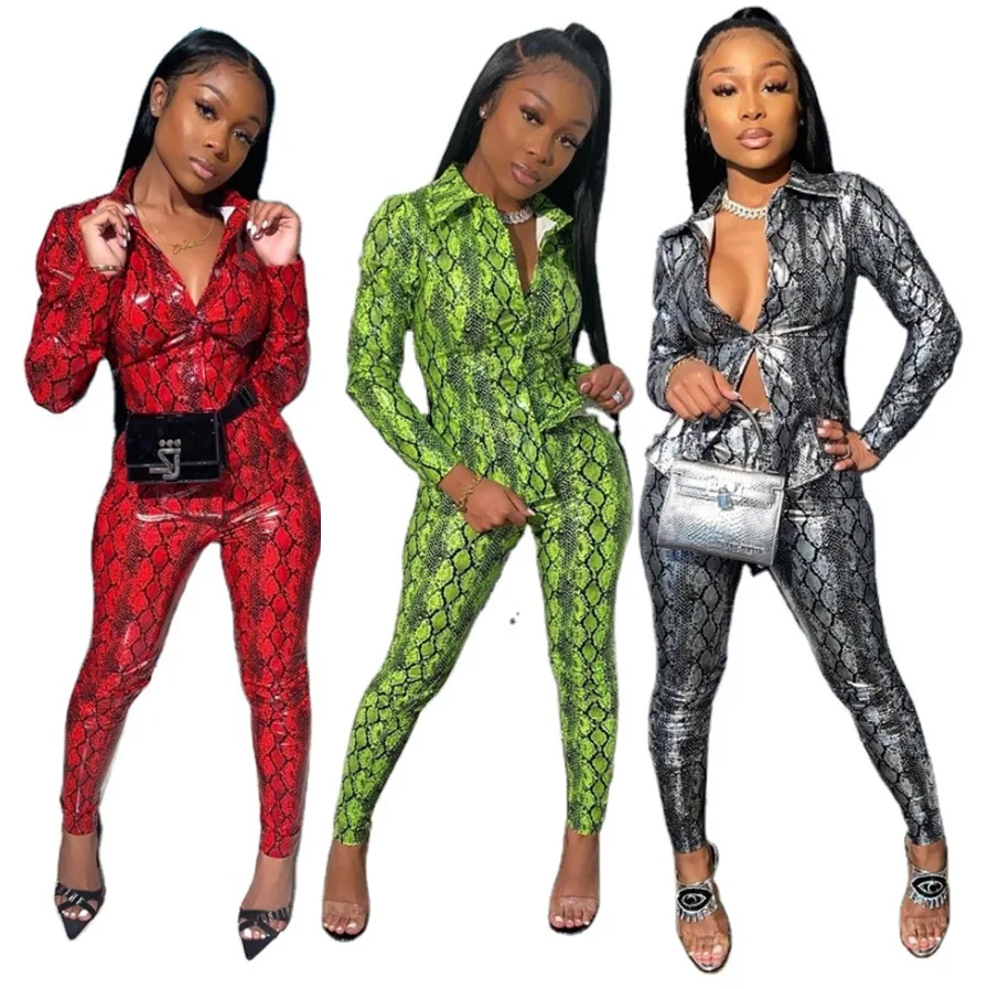 European Sexy Fashion Female Leisure Print texture zental elegent full body suits for women