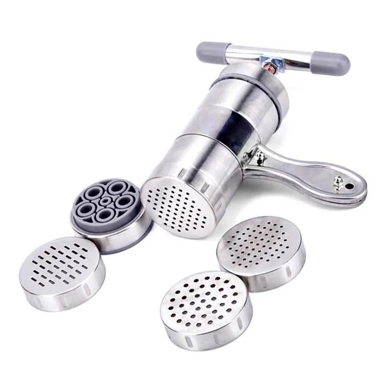 Stainless Steel Manual Noodles Press Machine Home Manual Pasta Makers 5 Noodle Mould