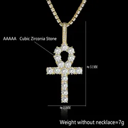 Iced Out Fast Delivery Cross Pendant Necklace Hip Hop 14k Gold Plated Zircon Cross Pray Jewelry Pendants