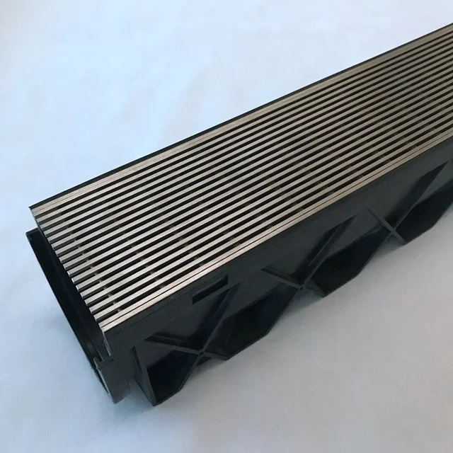 concrete industrial trench drain heelsafe grating in stainless steel