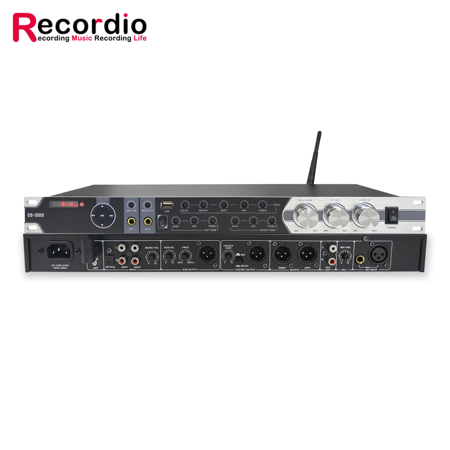 GAX-CB1000 Professional Digital Preamp Effect KTV Sound Mixer Profession Stage Performance Audio Processor