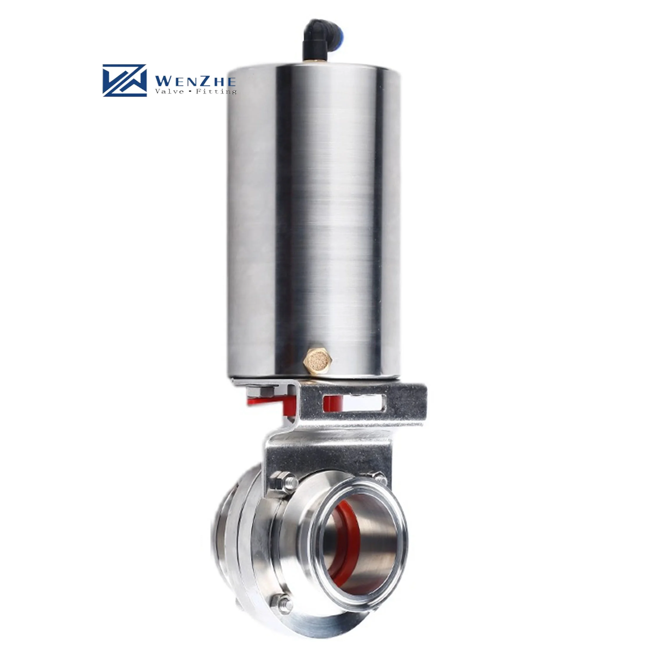 Sanitary butterfly valve with pneumatic actuator butterfly valve Welded /clamp Butterfly Valve 3A