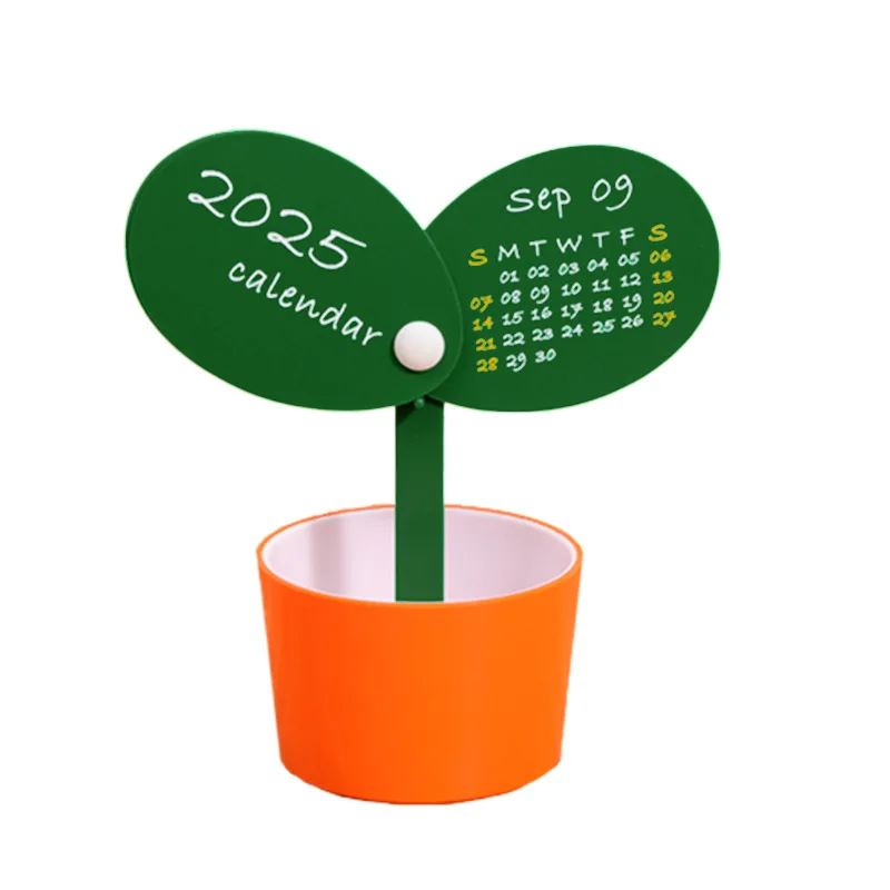 new Desk calendar 2025 creative diy desktop decoration Pen holder cute calendar small gift advertising promotion daily planner