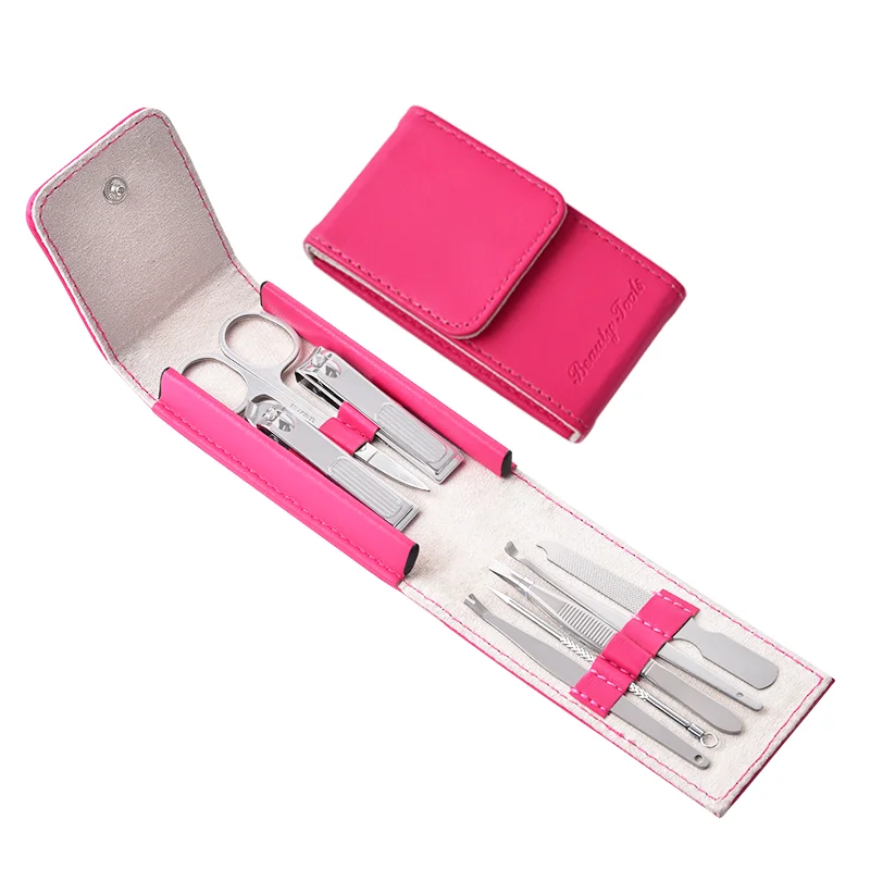 Manufacturer wholesale portable travel manicure pedicure set custom logo nail tools high quality nail clipper cutter