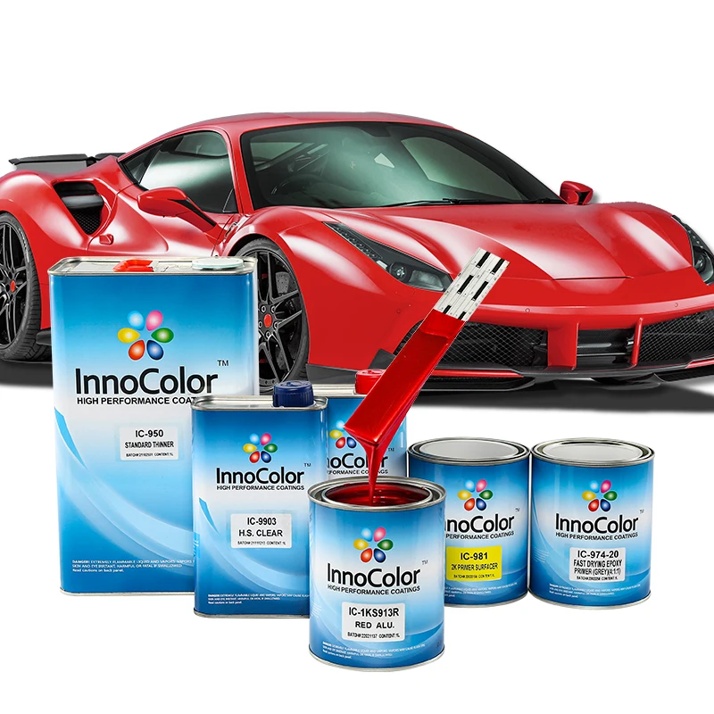 InnoColor Wholesale Automotive Refinish Repair Paint 2k Solid Color Clear Topcoat Automotive Car Paint