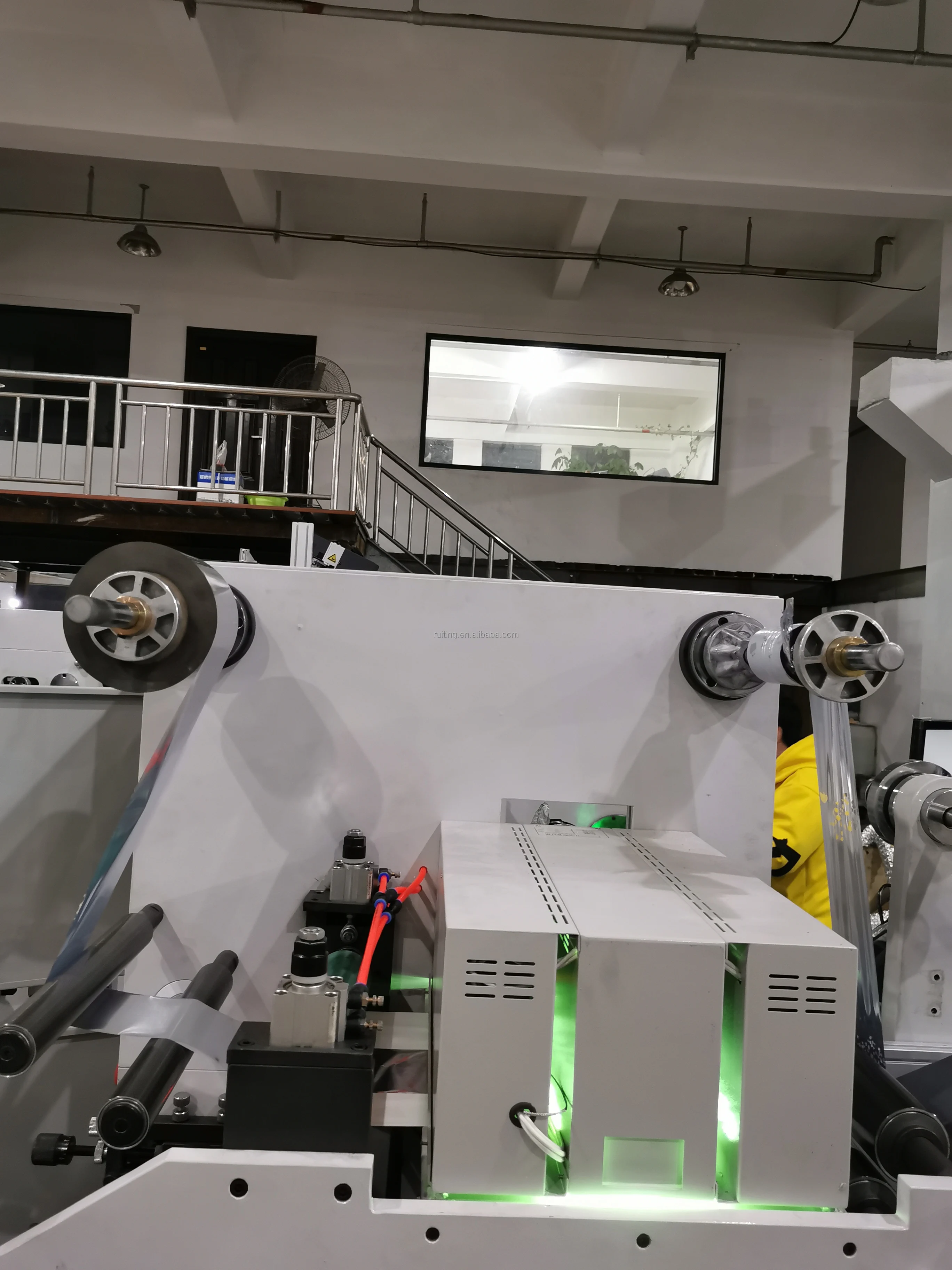 RTRY-420 4 color Unwind for width 420mm Web guide system best smart cheap price flexo label printing machine