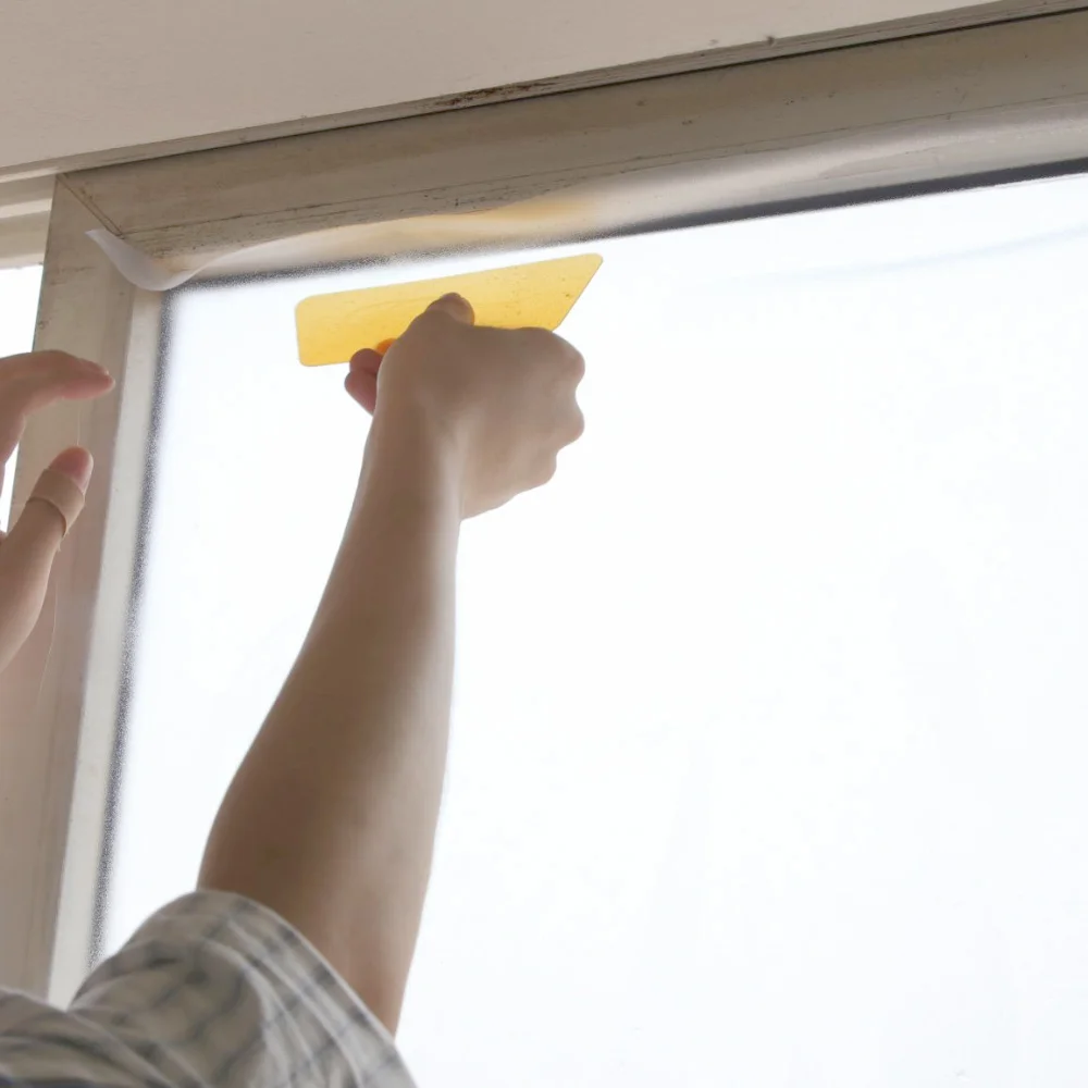 Jinyi 9030 Window Decorating Self Adhesive Peel and Stick Frosted Privacy Foil Glass Film