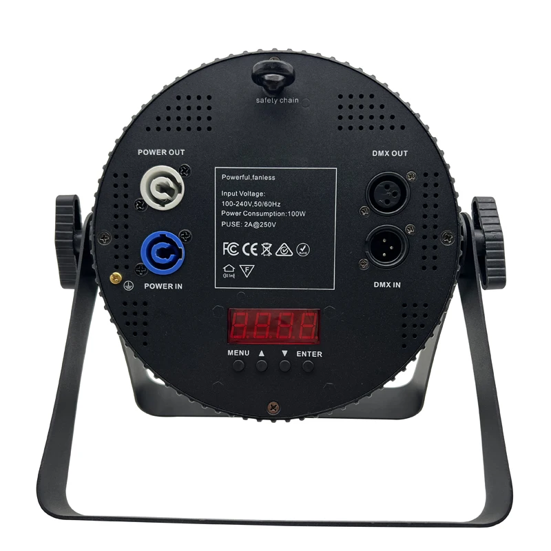 Fanless 19x12w RGBWAUV 6in1 led flat par stage lighting indoor powercon high lumen output led par 64 light