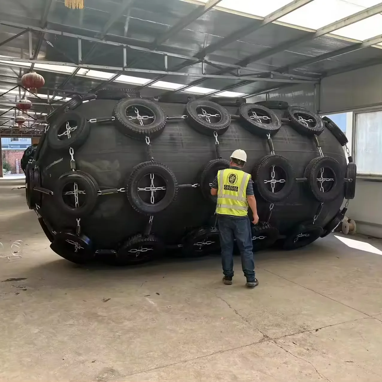 Yokohama type marine equipment boat rubber fender tyre rubber fender