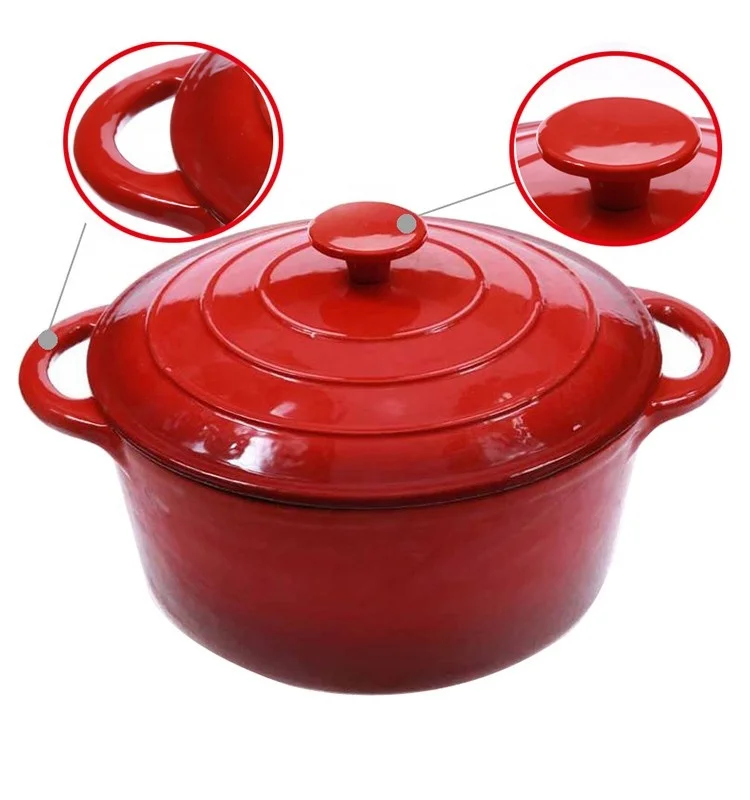 24cm round europe enamel cast iron casserole dish cookware