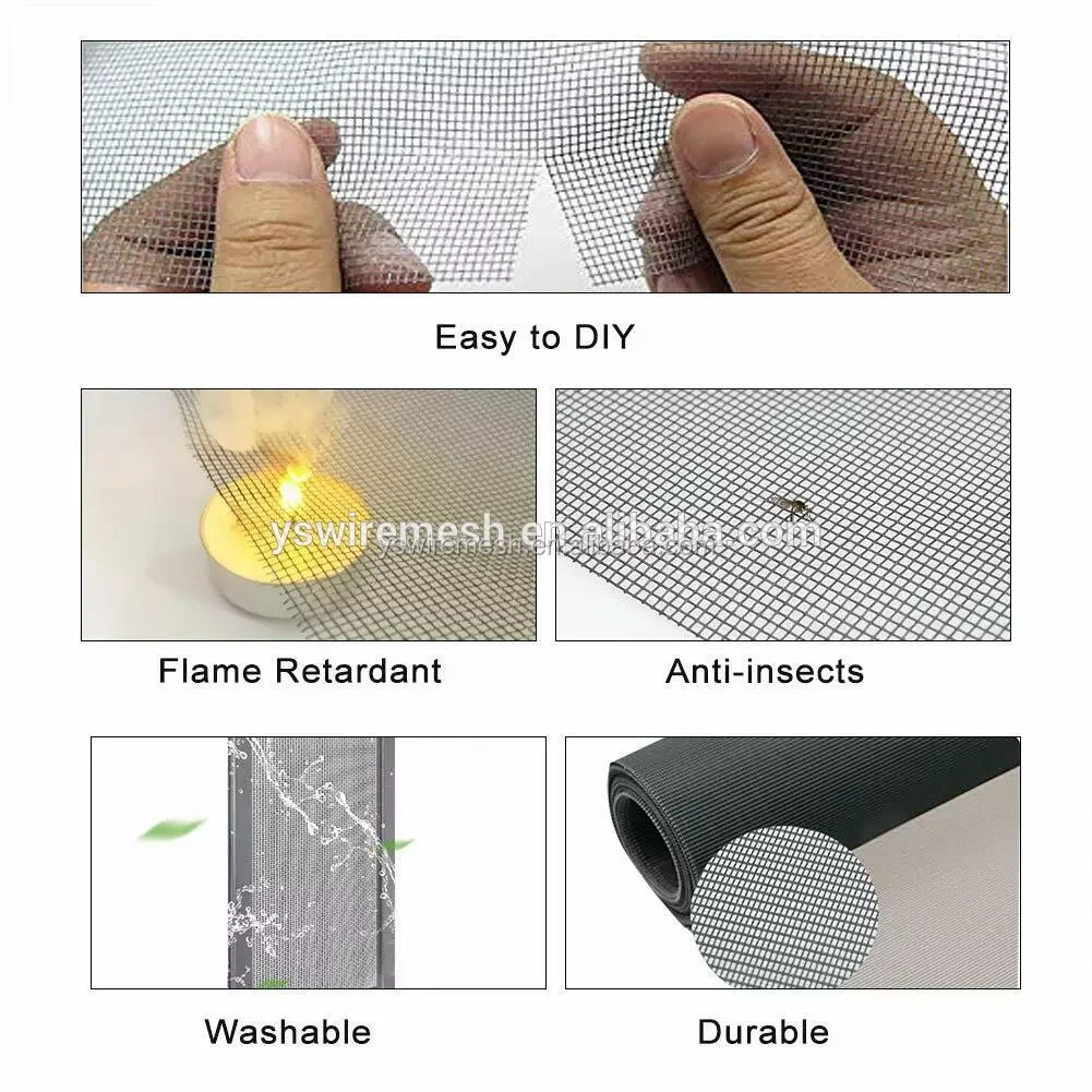 Fireproof fiberglass screen mesh/ Fiberglass mosquito screen netting / Fly invisible screen