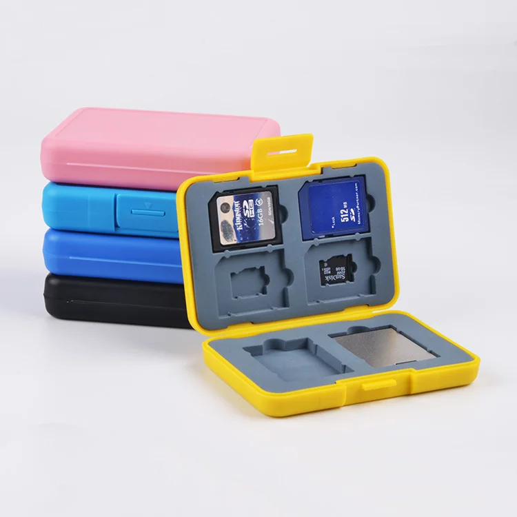 Customize Storage box Carrying Memory Card  Fashion Easy Carrying Plastic case for XQD CF SD Cards