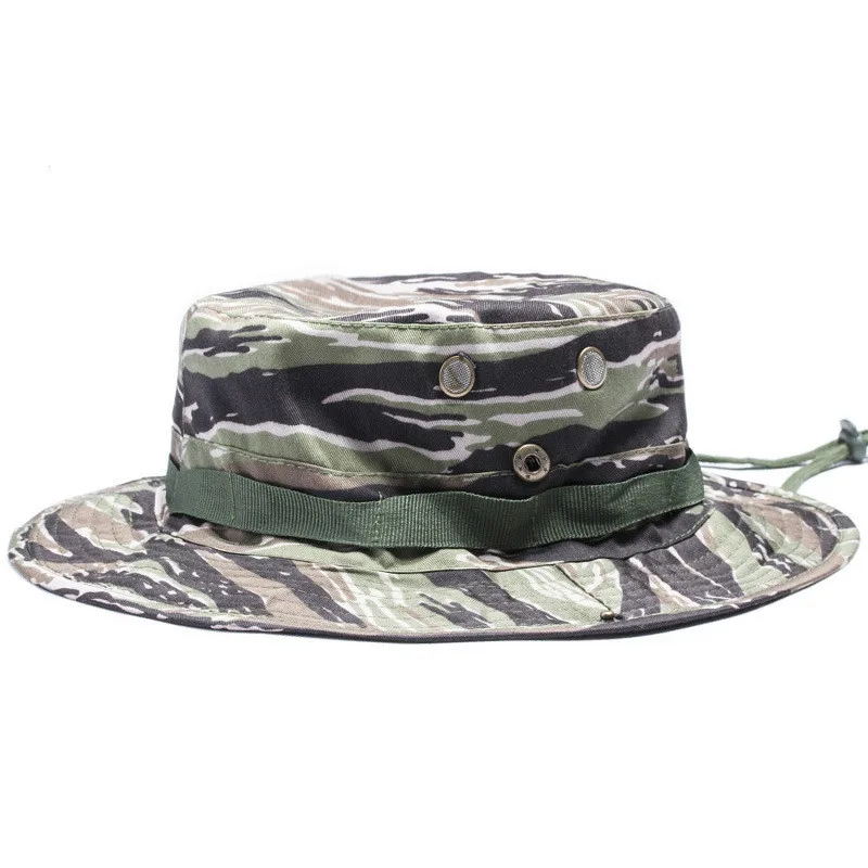 
Camo Sun Hat Mens Fishing Boonie Hat Wholesale Military Tiger Boonie Hat 