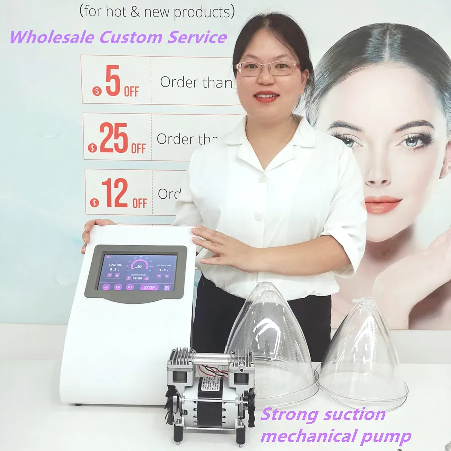 34 присоски механический насос для подтяжки ягодиц и увеличения груди 180 мл XL вакуумная терапия Анальная вакуумная машина