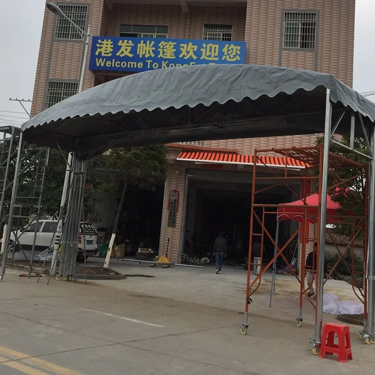 2021 Hot Sale Waterproof Retractable Folding Carport Metal Frame Car Garage Shelter With Wheels