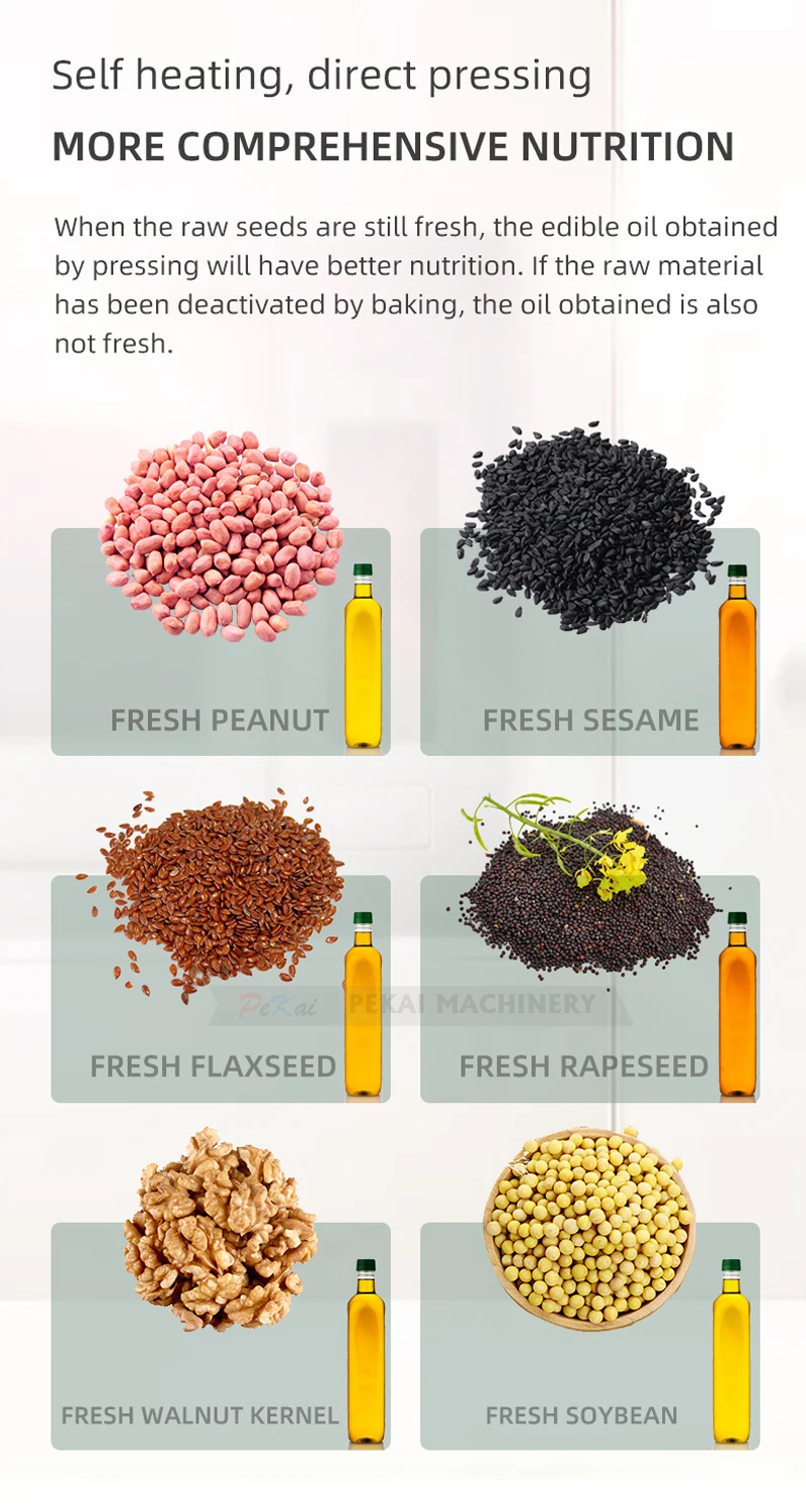 Commercial Mini Size Oil Press Machine Intelligent Sunflower Seed Olive Oil Extracting Presser