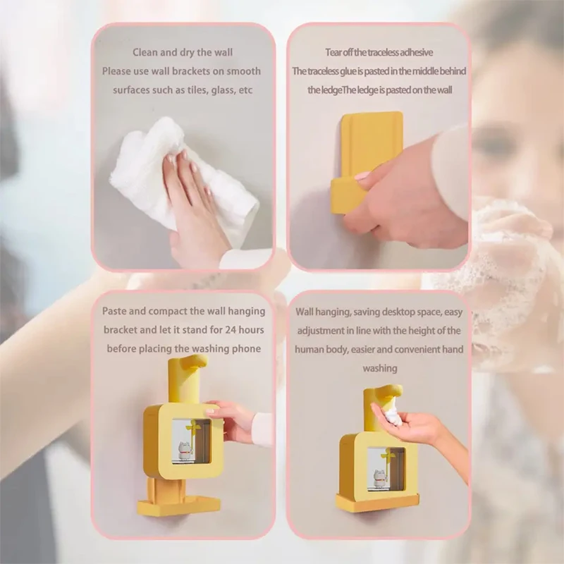 cartoon kids bottle soap dispenser 400 ml auto dish liquid soap dispenser sensor foaming