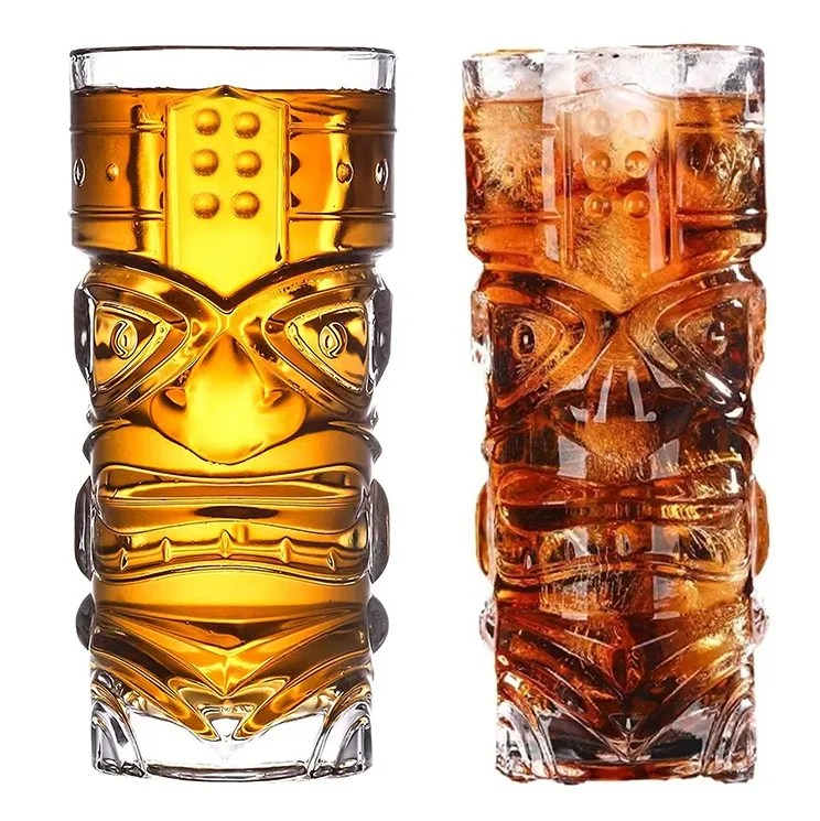 Wholesale 420ml Personalized Beer Glass Face Shaped Glass Cup Drinking Cup