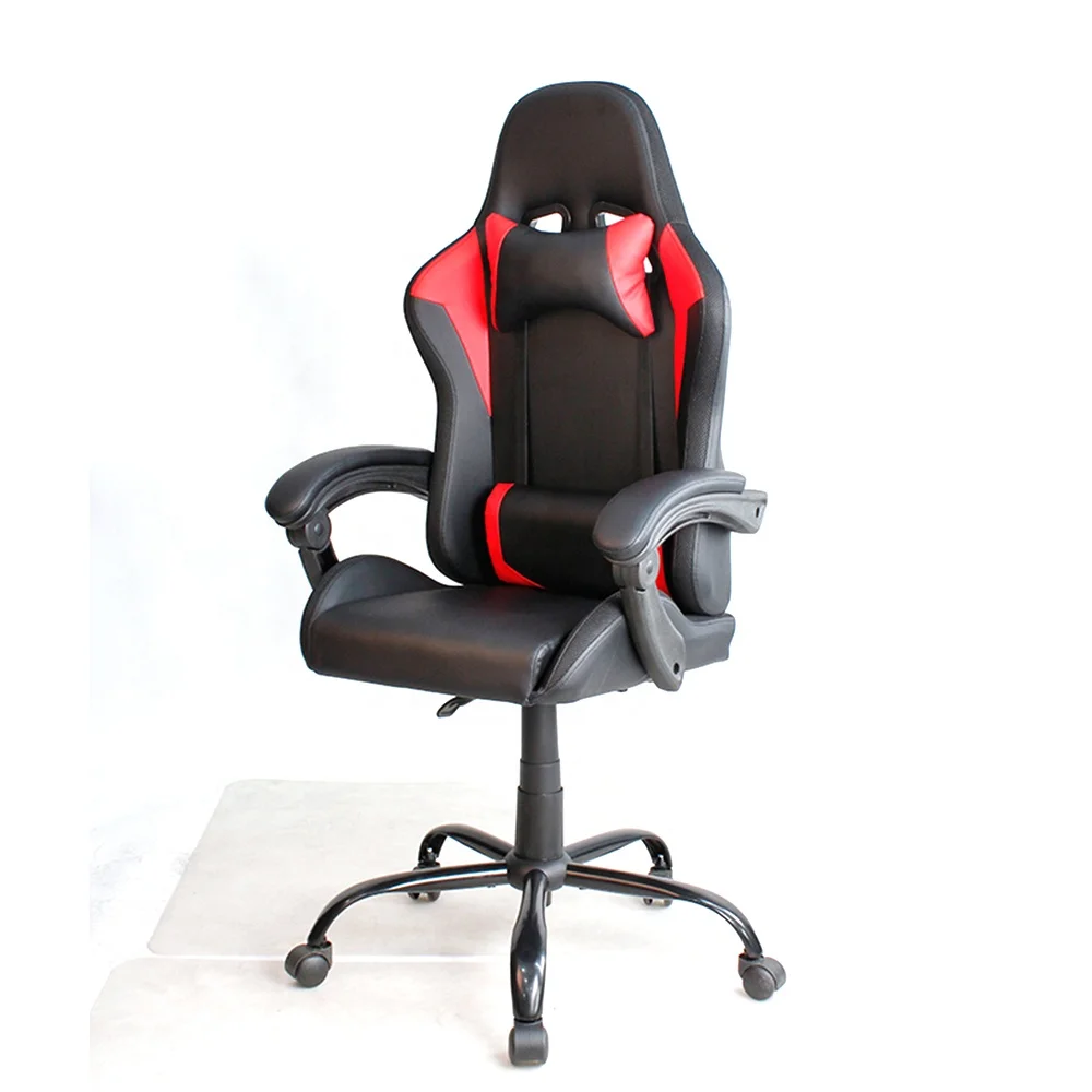 Customized Leather Game Chair Recliner Armrest LED Light Gaming Chair RGB With LED Lights