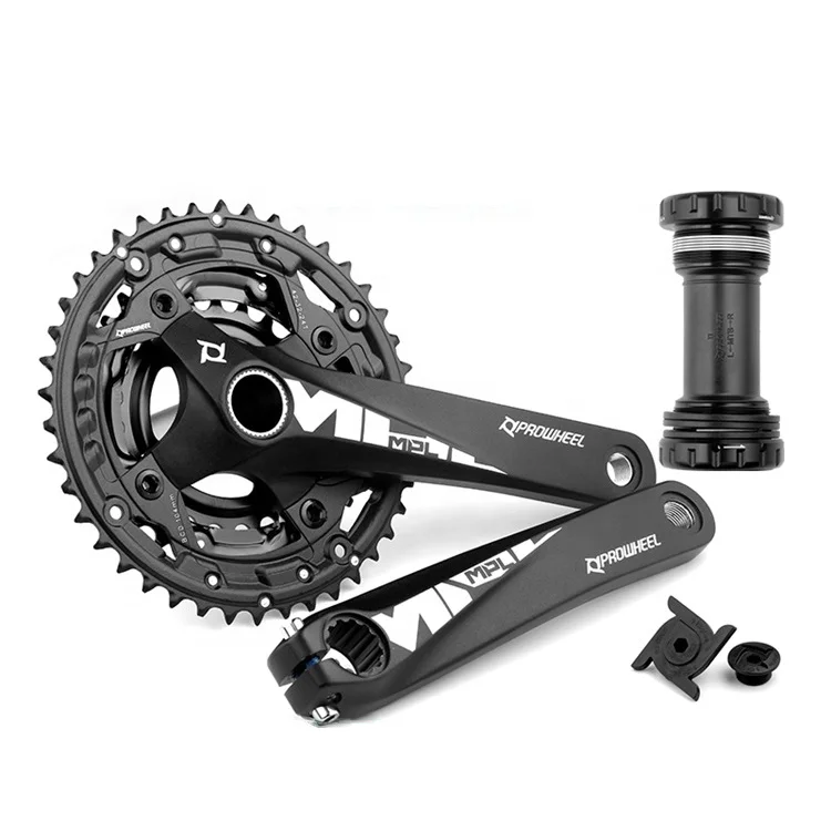 PROWHEEL 9/10/11Speed 24/32/42T Sprocket Crank Arms Bicycle Crank with BB set for Mountain Bike MTB