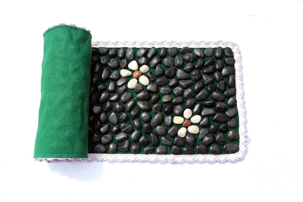 natural pebble ground floor foot massage mat