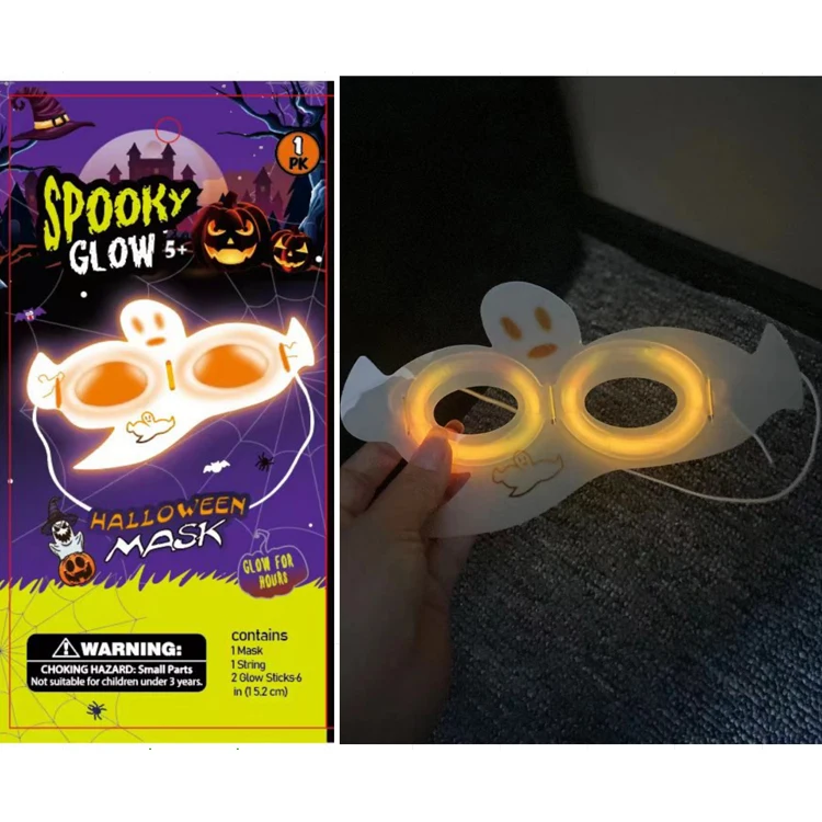 wedding dance floor Halloween glow ghost mask kids party event props bulk accessories
