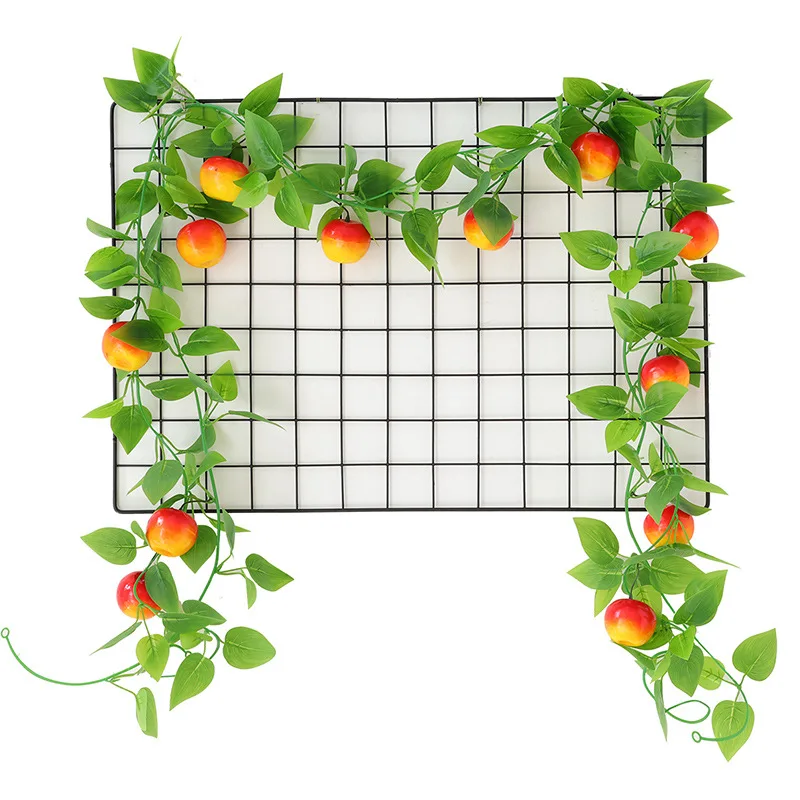 Emulational fruit rattan fake flower grape leaves Vine ceiling decoration plastic flower Vine green leaf leaf shaped