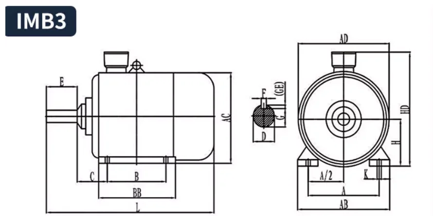 ye3 380/660v 90kw/125hp 1480rpm 100 cooper wire cast iron industrial asynchronous induction ac 3 phase electric motor wholesale